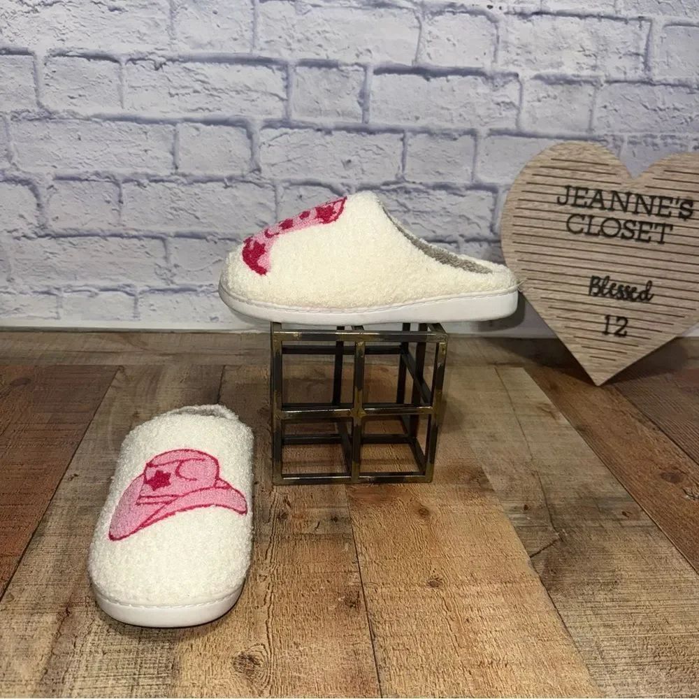 COWGIRL HAT BOOT Slippers | Barbiecore House Shoes Dolly Nashville Pink MIA